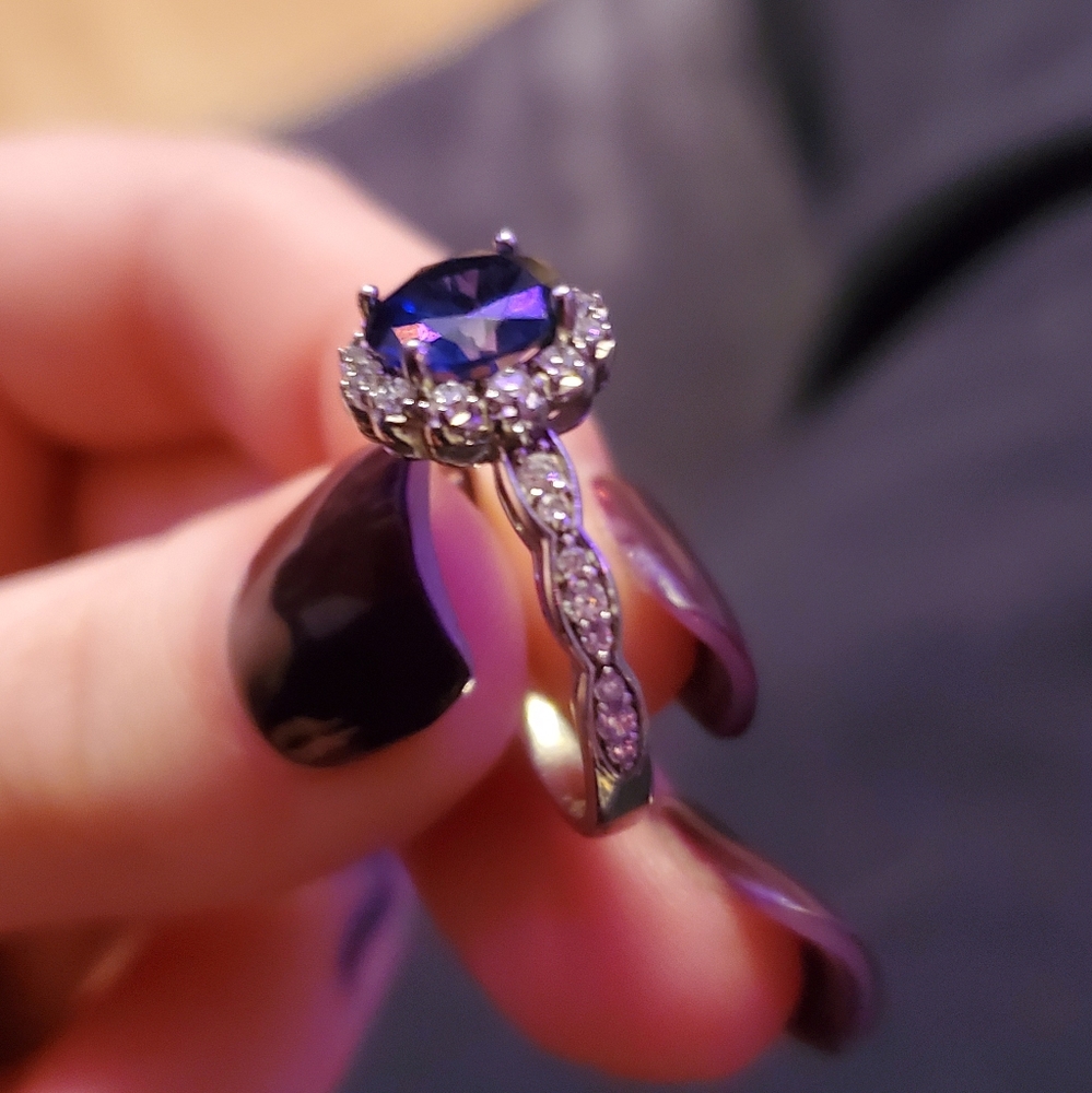 Sterling Silver Sapphire Ring